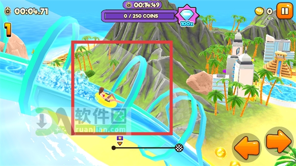 滑行收集金币界面